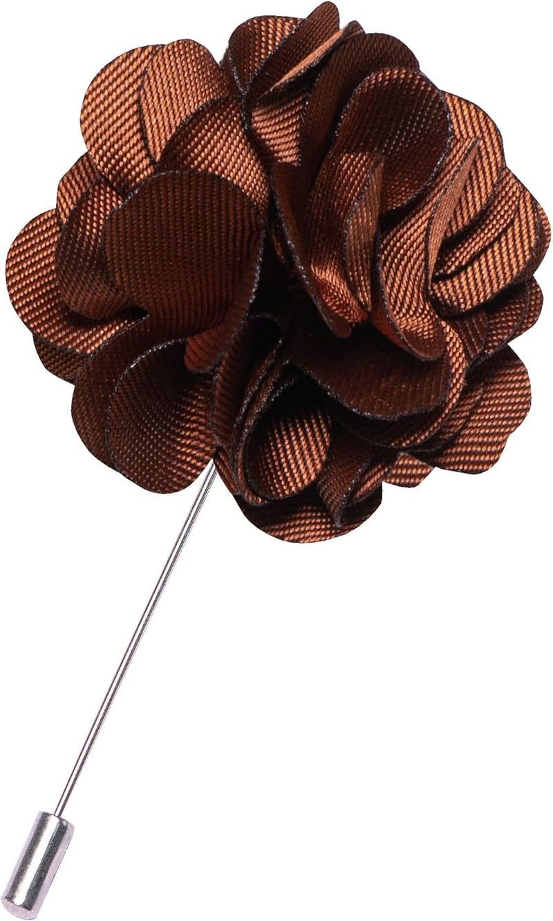 RBOCOTT Solid Color Bow Tie and Pocket Square with Lapel Pin Cufflinks Set 4PCS - Image 3